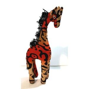 Handmade Safari Giraffe Figure Cloth Cotton Stuffed Doll African Animal Statue